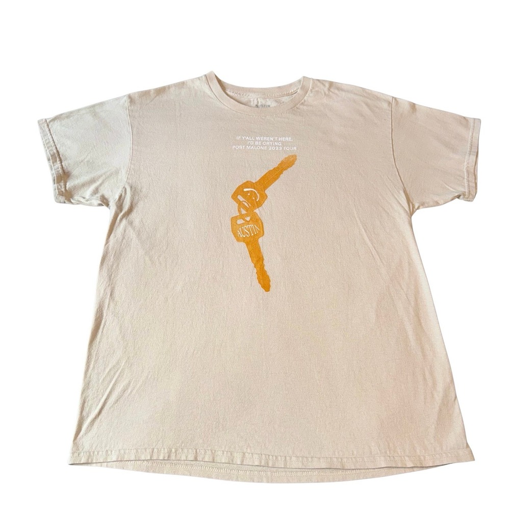 Post Malone Austin T-shirt Large 2023 Tour If Y'all Weren't Here I'd Be Crying‎